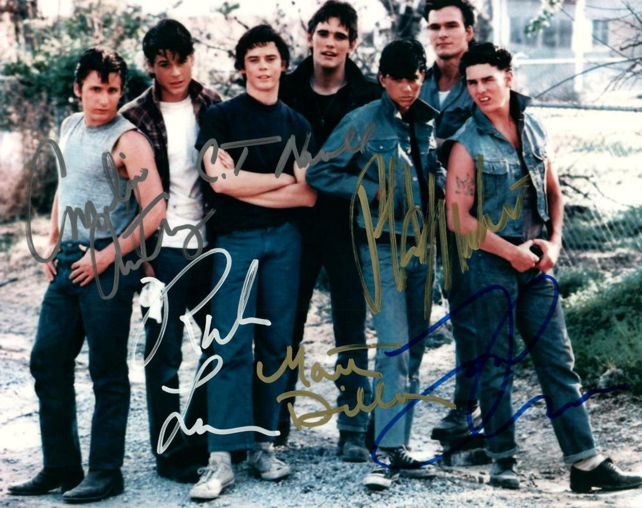 Outsiders Cast Cruise Dillon Lowe +3 autographed 8x10 Picture signed Photo Poster painting COA