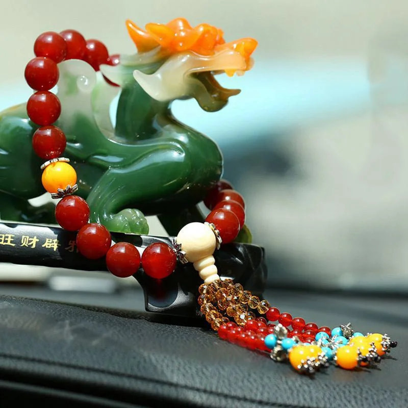 Dragon Vein Agate Balance Bracelet Car Decoration