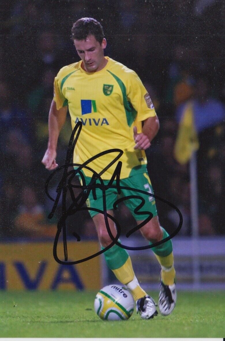 ADAM DRURY HAND SIGNED 6X4 Photo Poster painting NORWICH CITY FOOTBALL AUTOGRAPH