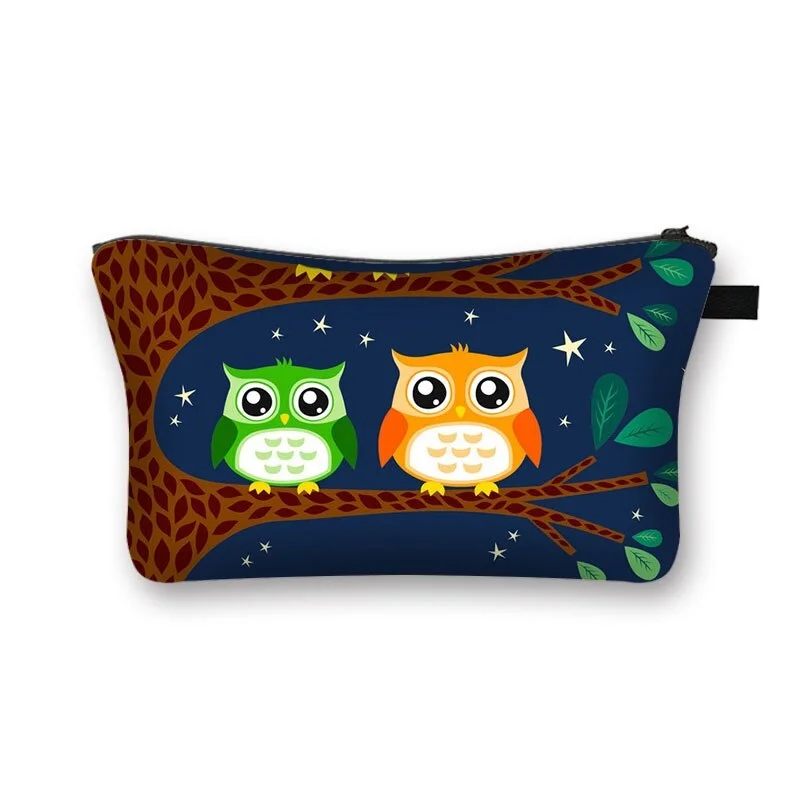 Polyester Cosmetic Bag - Owl