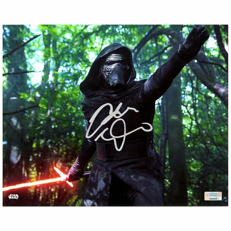 Adam Driver Autographed Star Wars The Force Awakens Takodana 8×10 Scene Photo Poster painting
