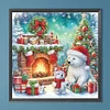 Diamond Painting-DIY Crystal Rhinestone Xmas Bear Fireplace(40x40cm)