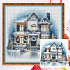 Christmas Cottage-11CT Counted Cross Stitch 50*50cm/19.69*19.69in