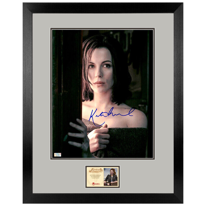Kate Beckinsale Autographed Underworld Selene Emerging 11x14 Framed Photo Poster painting
