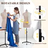 [US Local Warehouse] Dress Form Height Adjustable Sewing Mannequin Female with Stable Metal Base Mannequin Body Torso for Retail Boutique Store