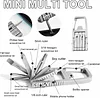12 in 1 Mini Multi-function Camera Tool with Bottle Opener Phone Holder Screwdriver Carabiner Multi-function Foldable Device