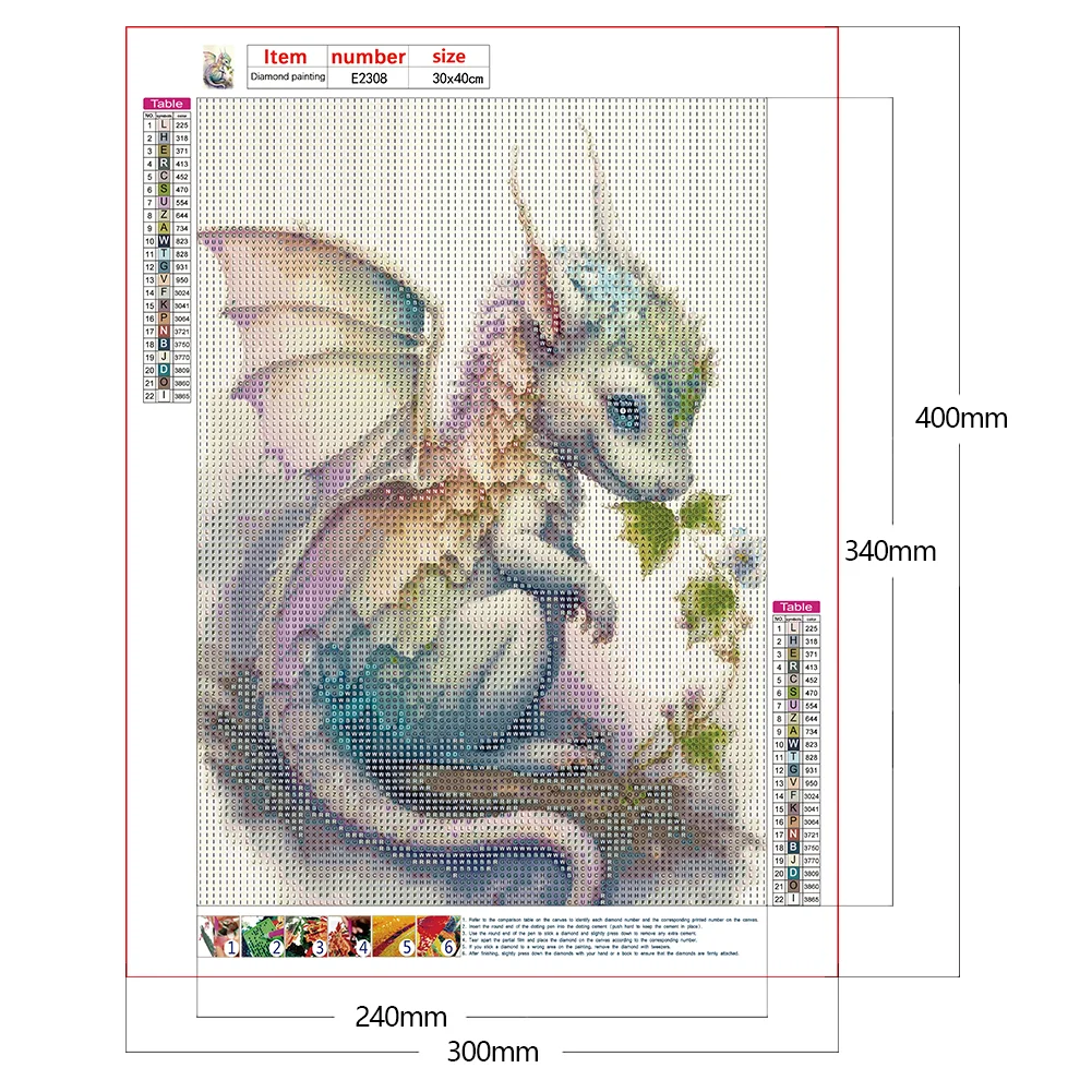 Diamond Painting - Full Round Drill - Dragon(30*40cm)