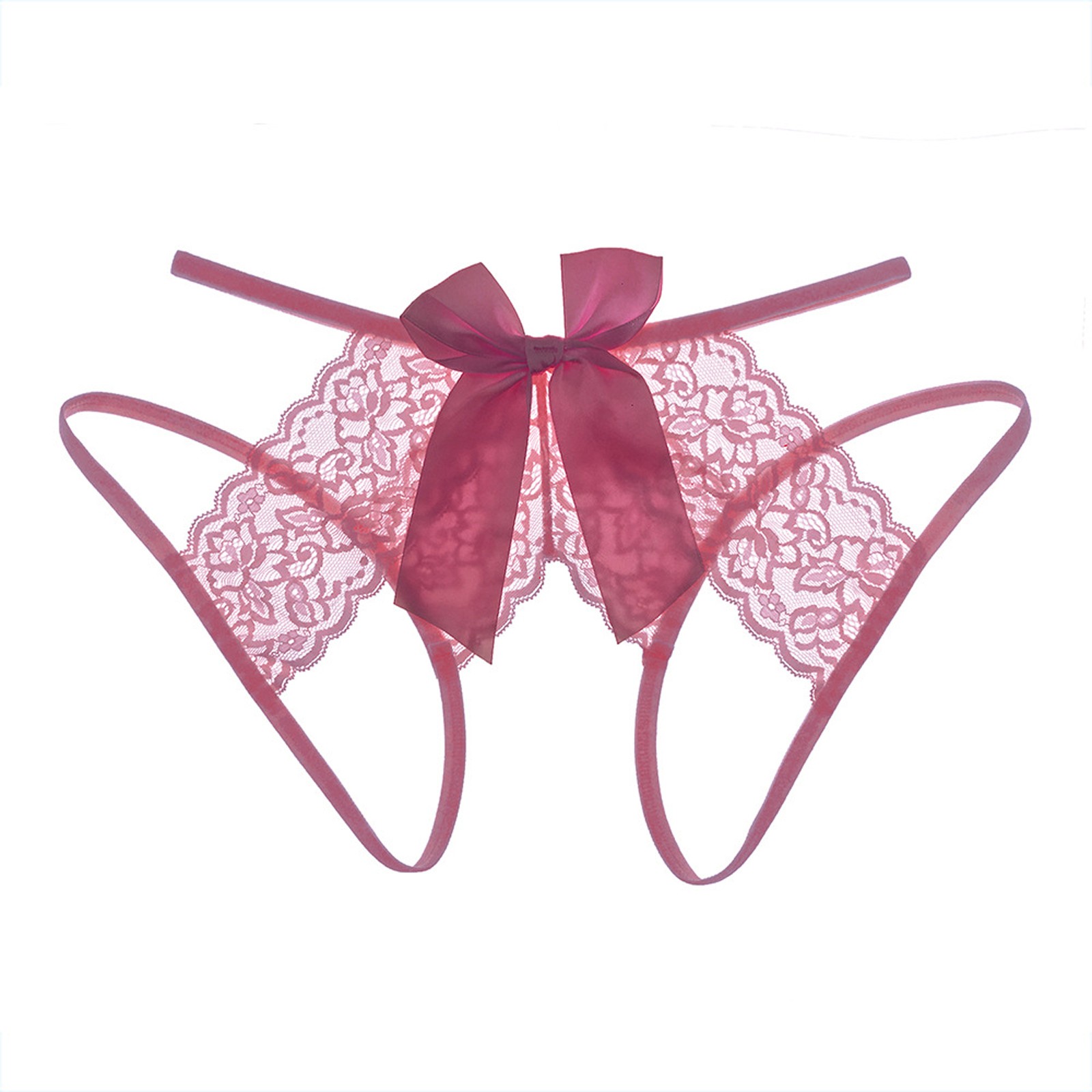 Lingerie Women Plus Size Underpants Women Sexy Cheeky Sexy Seamless Lace Slit Underpants Low Waist Bow Underpants Woman Clothing