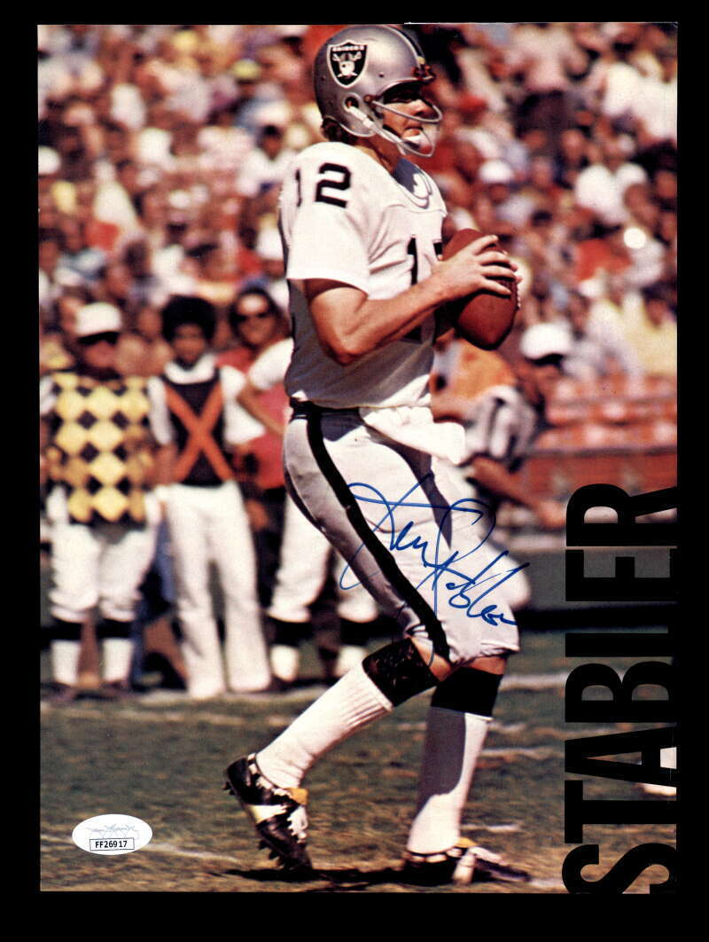 Ken Stabler JSA Coa Hand Signed Vintage 8x10 Photo Poster painting Autograph 4