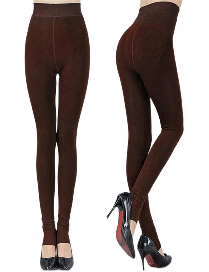Women Plus Thick Velvet Warm Leggings Autumn Winter Fashion Plus Size Sexy Seamlessly High Waist  Leggings Warm Pants