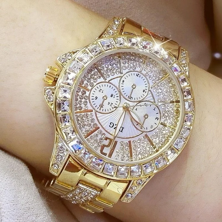 Ladies Casual Women's Bracelet Crystal Watches-VESSFUL