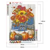 Diamond Painting-DIY Full Round Drill Pumpkin Sunflowers