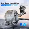 12V/24V Car Cooling Fan USB Suction Cup Windshield Desk Fan 3 Speeds Auto Cooler