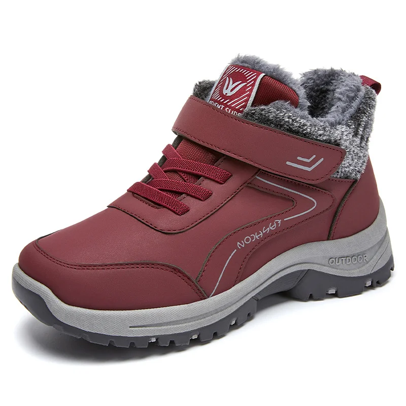 Snow Boots Waterproof Women's Cotton Boots Outdoor Hiking Sole Walking Shoes
