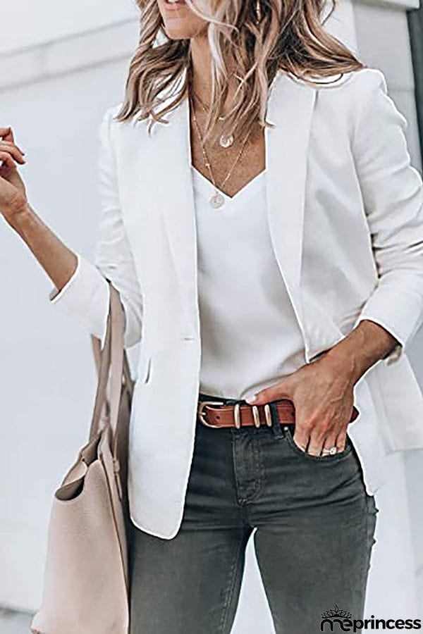 Casual Turndown Collar Coat