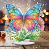 Flowers And Butterflies-Single Side Drill-Diamond Desktop Ornament