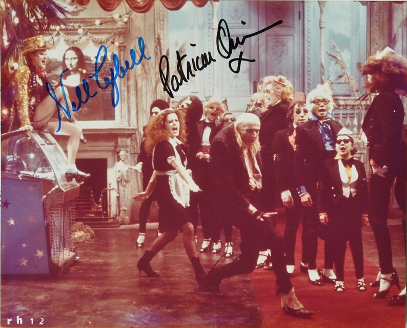 ROCKY HORROR PICTURE Show Cast Signed Photo Poster painting x2 Patricia Quinn, Nell Campbell wcoa