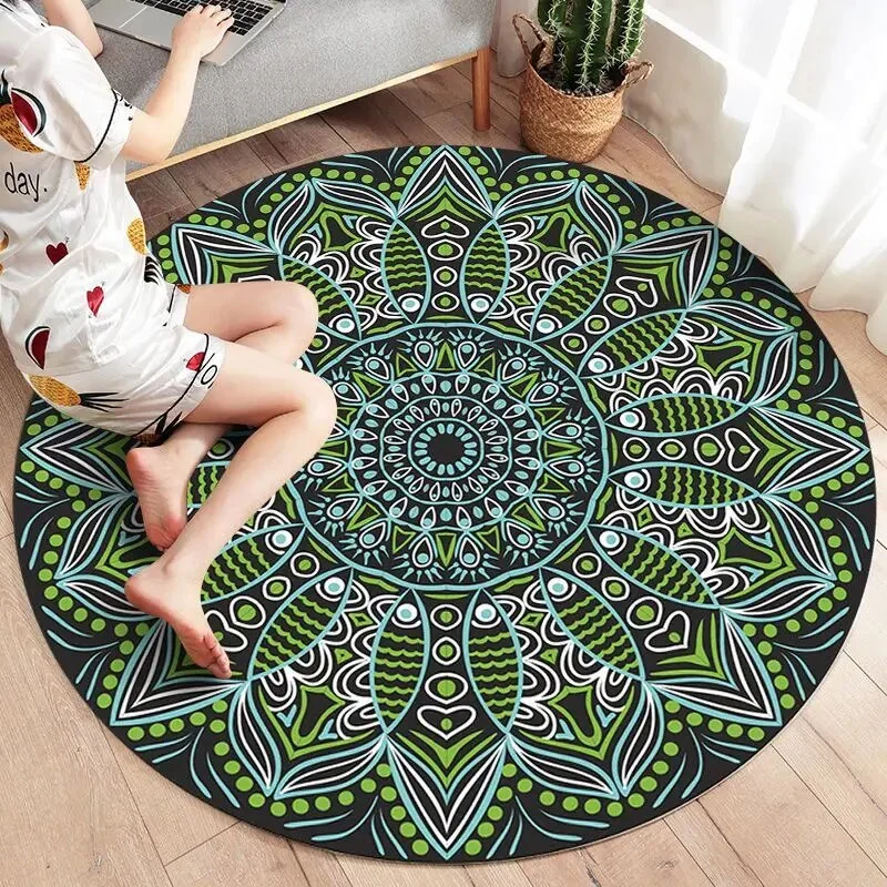 Athvotar Round Carpets Modern Living Room Sofa Coffee Table Rug Simplicity Decoration Bedroom Carpet Kitchen Bathroom Non-slip Rugs