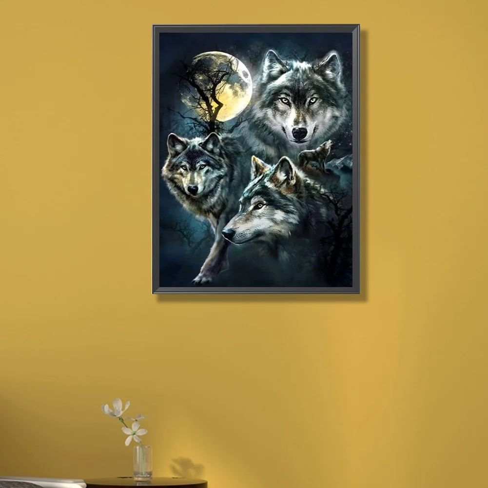 Diamond Painting - Full Round Drill - Wolf(Canvas|40*55cm)