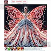 Diamond Painting-DIY Crystal Rhinestone Girl in a National Flag Dress