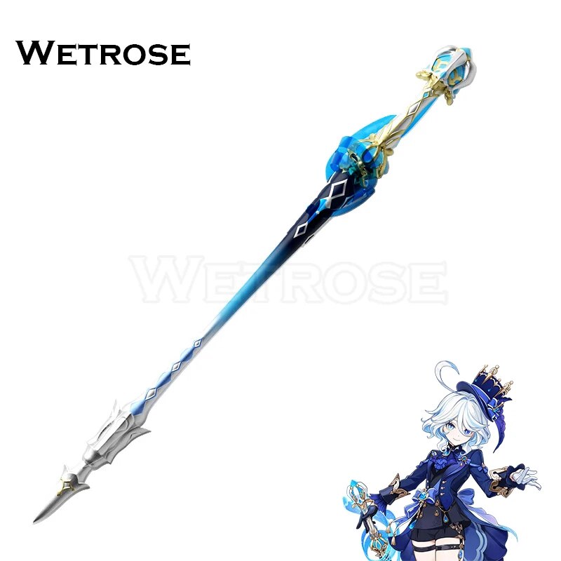 [Wetrose] In Stock Furina Sword Genshin Impact Cosplay Props Splendor of Tranquil Waters Blade Staff Model Weapon Focalors Hydro Archon