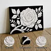 (20x30cm)DIY Rose Flower Framed Handmade Pearl Painting Art Craft Kit Living Home Decor