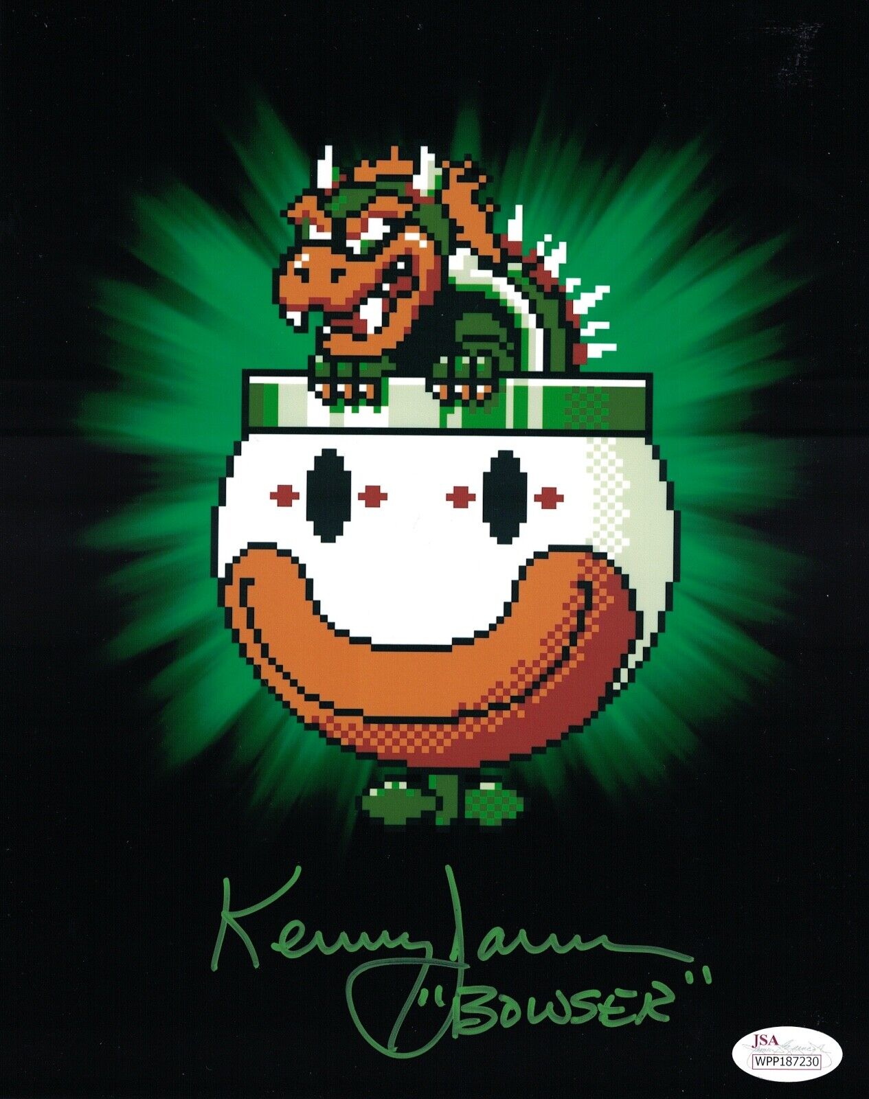 KENNY JAMES Signed BOWSER 8x10 Photo Poster painting Nintendo Super Mario JSA COA