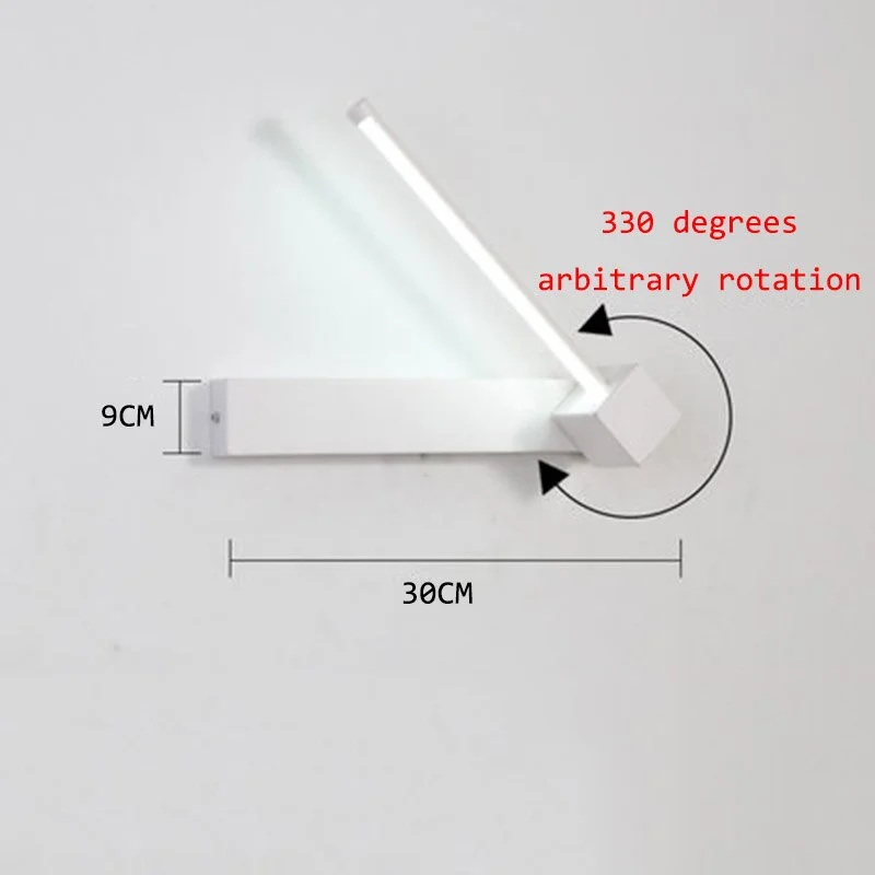 Postmodern LED Rotate Long Section Wall Lights Lighting Living Room Deco Wall Lamp Bar Loft Aisle Bedroom Bedside Light Fixtures