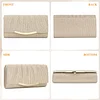 Abendtasche Damen Clutch Brauttasche Elegant Damen Satin Clutch Kettentasche Handtasche Hochzeit M&auml;dchen klein Umh&auml;ngetasche f&uuml;r Party Freizeit Women's Clutches Tasche Damen Elegant(Silber)