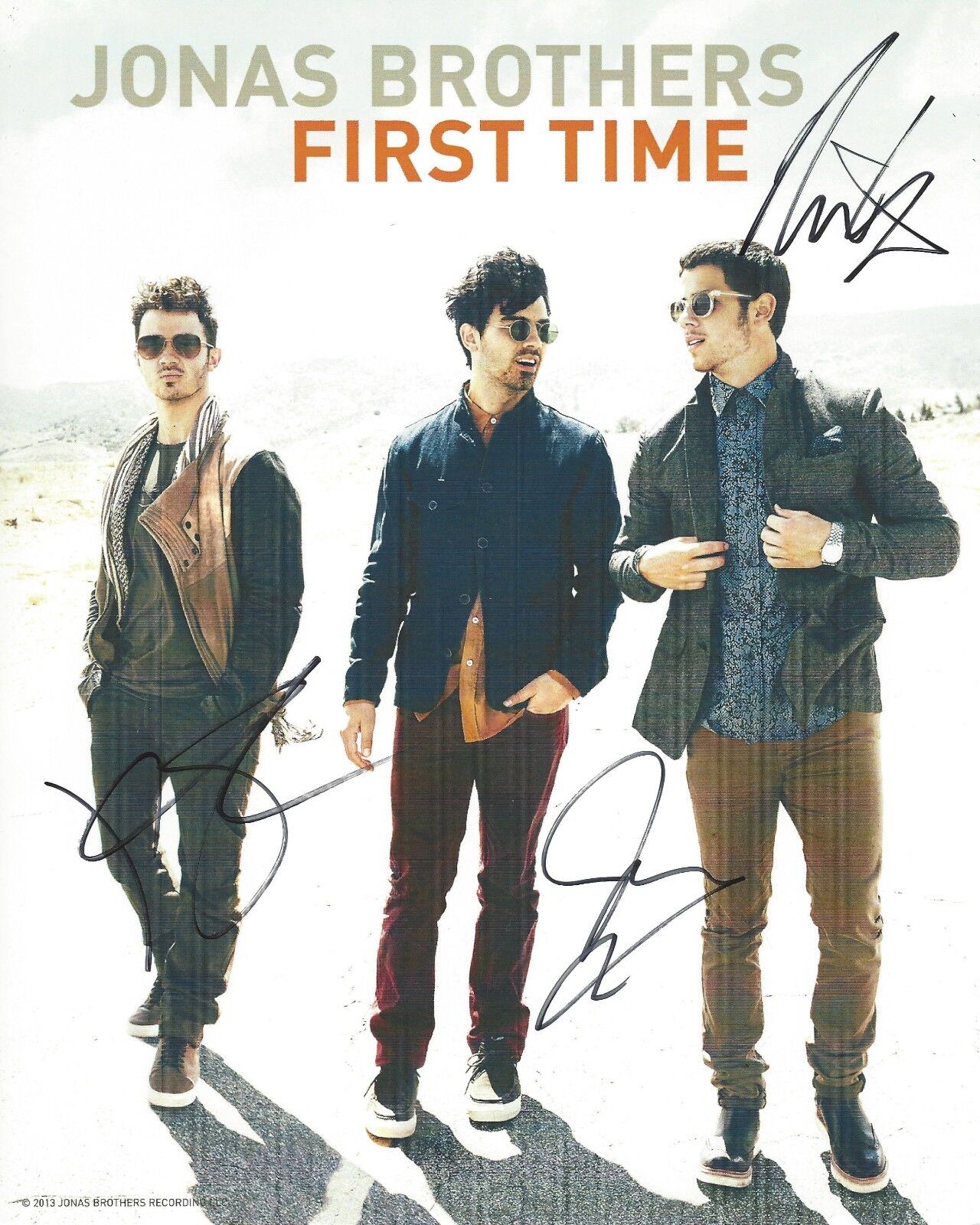 BOY BAND LEGENDS THE JONAS BROTHERS GROUP SIGNED 8X10 Photo Poster painting W/COA NICK JOE KEVIN