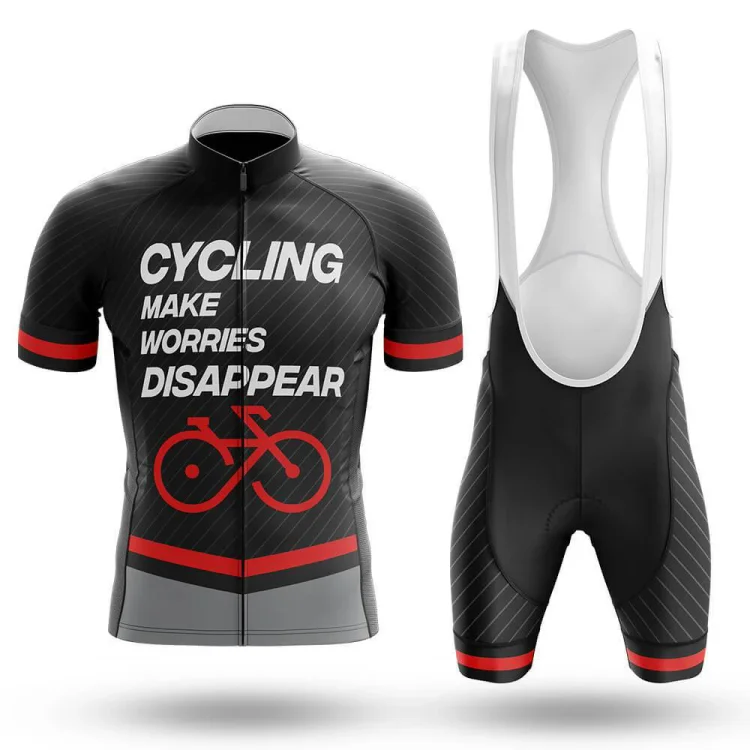 Worries Disappear Men's Short Sleeve Cycling Kit
