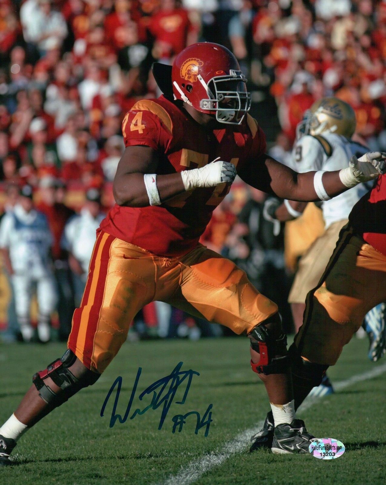 Winston Justice Signed 8X10 Photo Poster painting Autograph USC Trojans On Field Auto w/COA