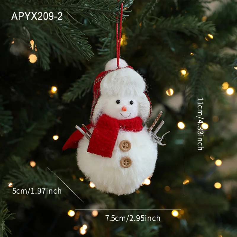 Plush Christmas ornaments, Christmas tree decorations, hanging ornaments-MERUMOTE