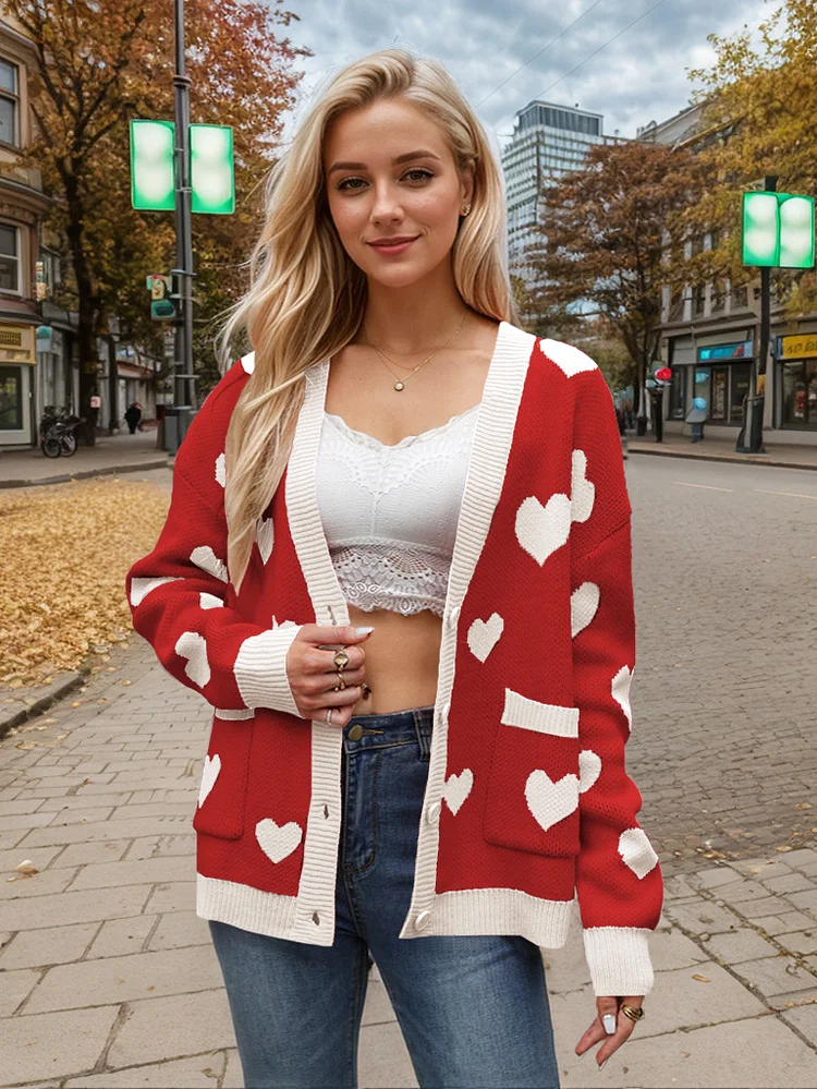 Close to Heart Button Down Relaxed Cardigan  Stunahome.com