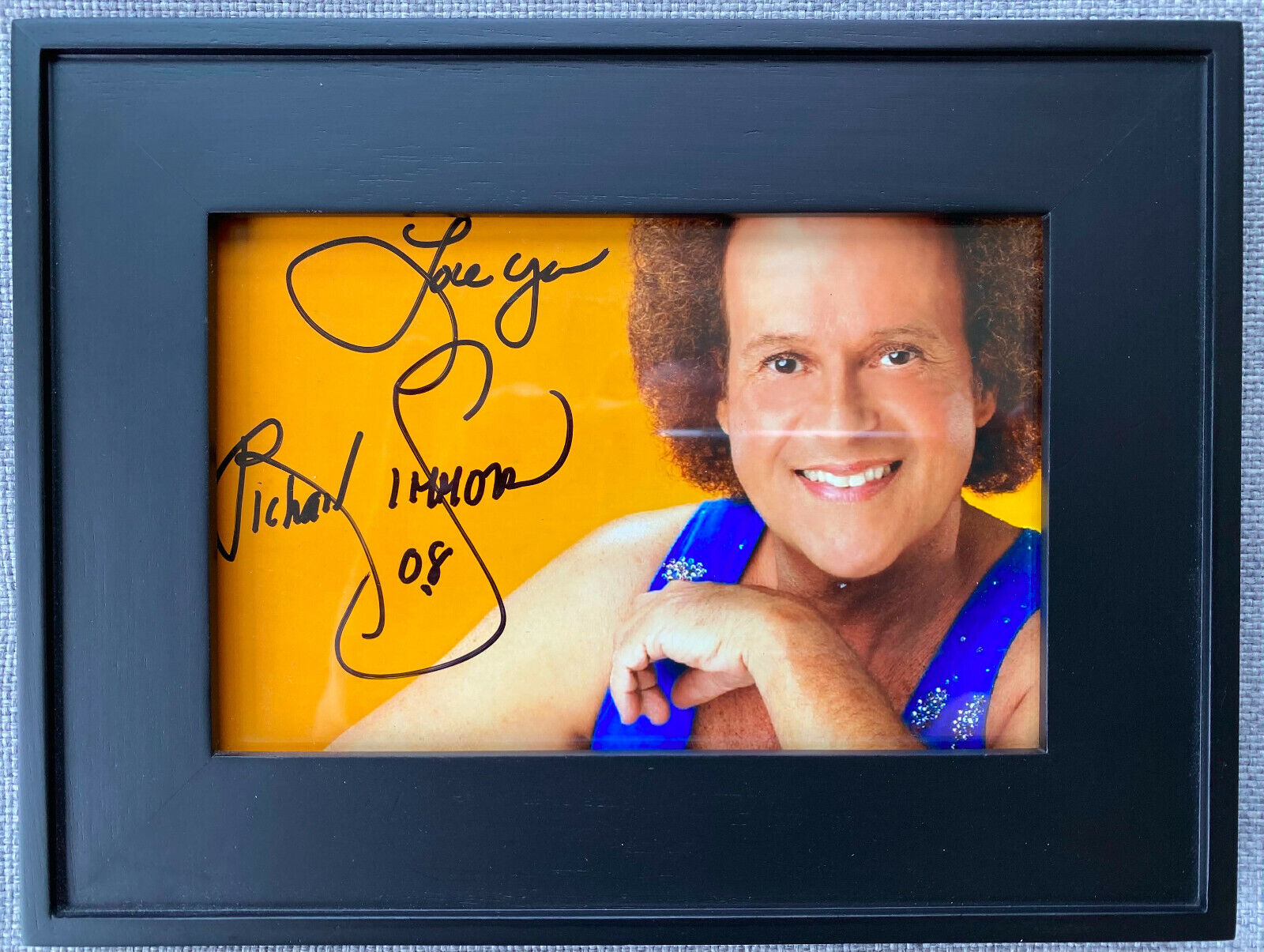 Fitness God Richard Simmons Signed & Framed 4x6 Photo Poster painting - Authentic, RARE, 2008