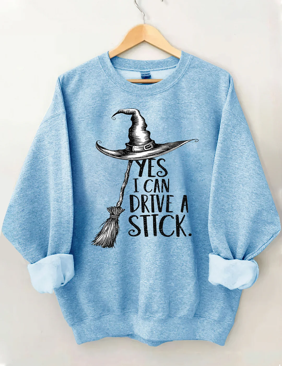 Yes I Can Drive A Stick Halloween Sweatshirt