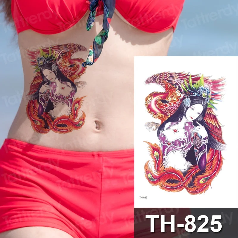 sexy temporary tattoo flower swallow fish tattoo watercolor stretch flower tattoo designs animals waterproof tatoo fake body art