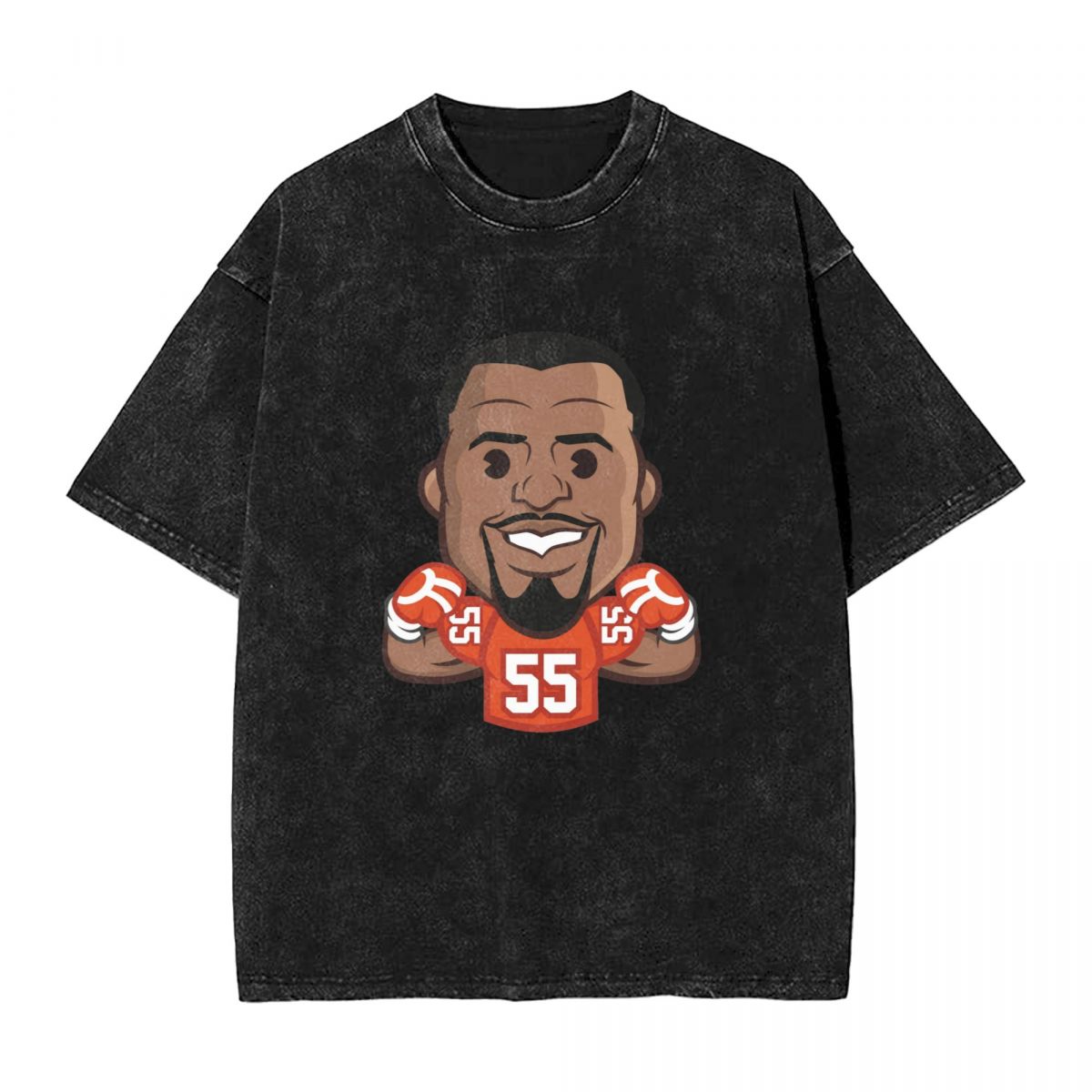 Denver Broncos Bradley Chubb Emoji Men's Oversized Streetwear Tee Shirts