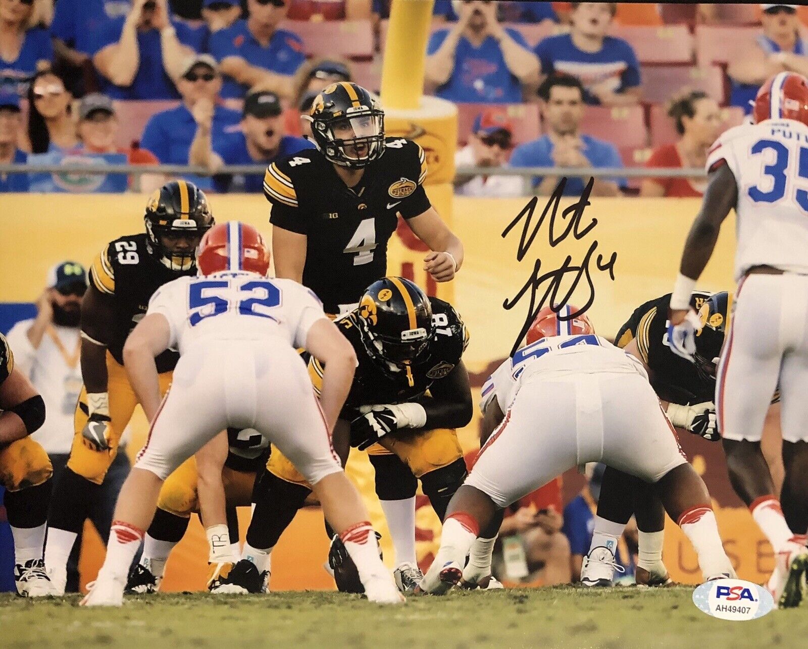 Nate Stanley Signed Autographed Iowa Hawkeyes 8x10 Photo Poster painting Heisman Psa/Dna