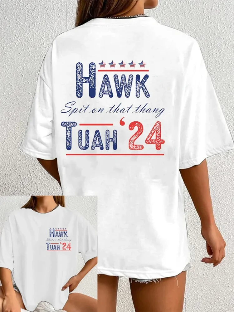 Women's Hawk Tuah Print T-shirt