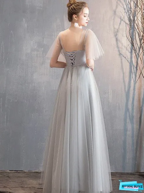 Gray Temperament Evening Dress Bridesmaid Dress