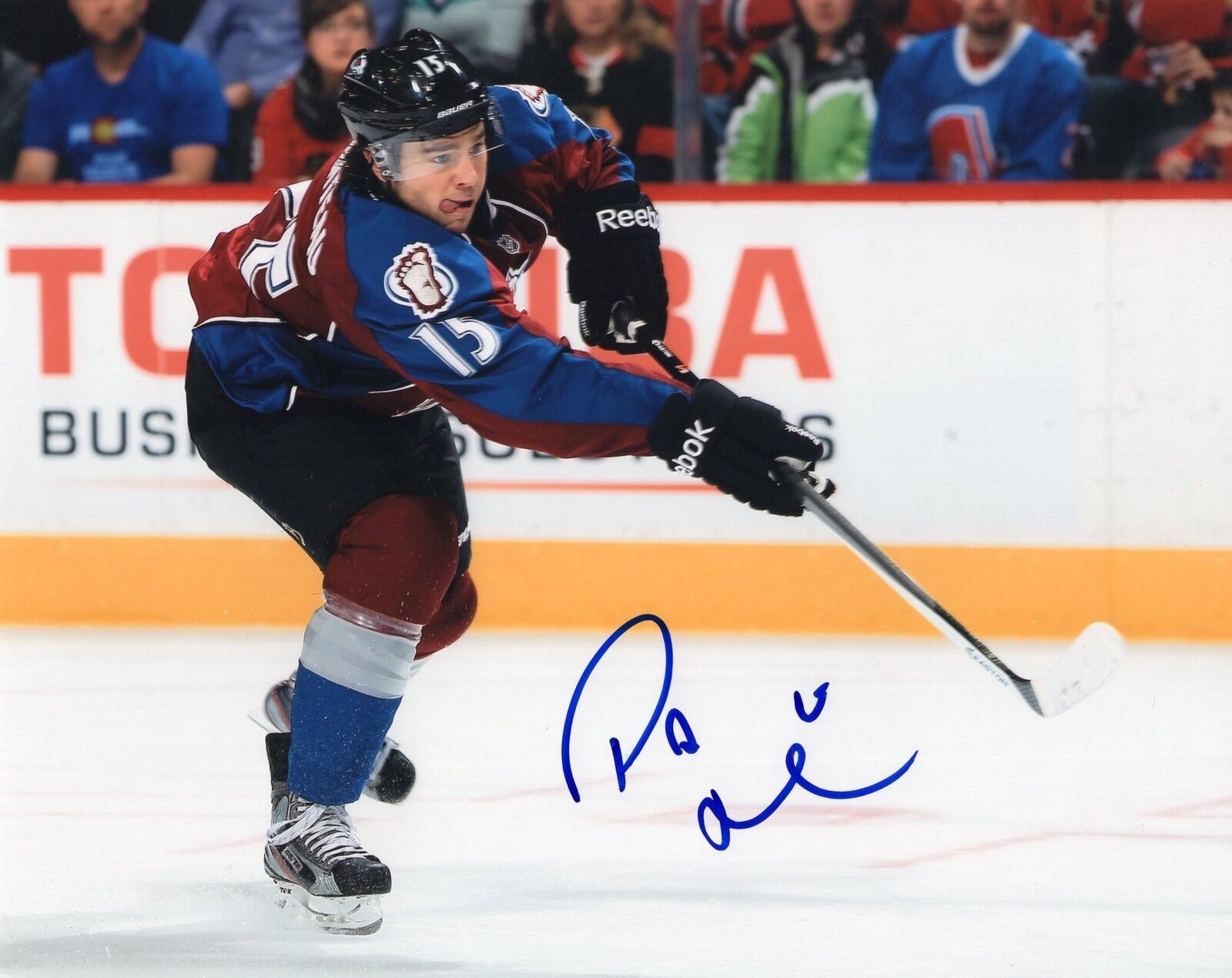 Pa Parenteau signed 8x10 Photo Poster painting w/COA Colorado Avalanche Hockey