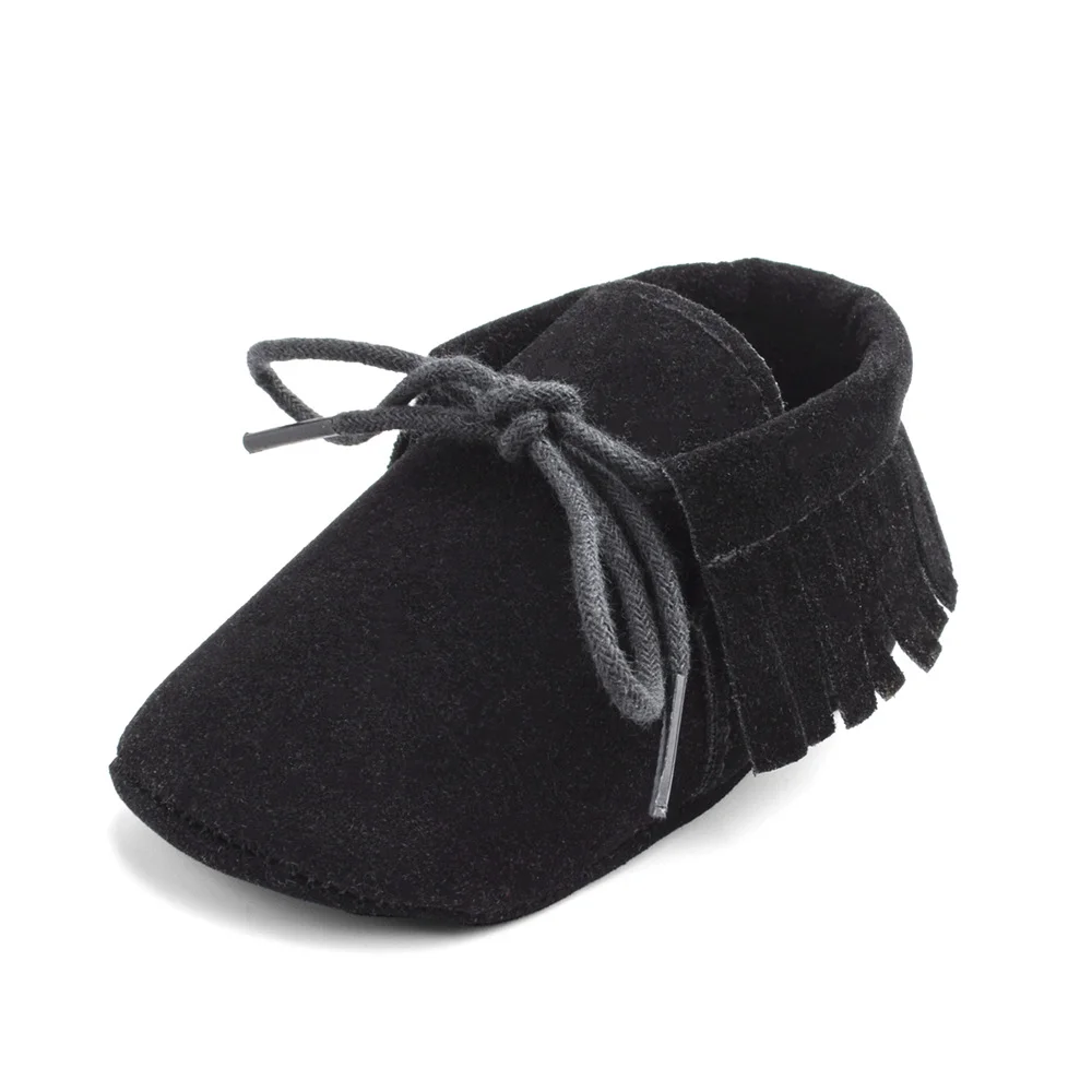 Letclo™ 2021 Newborn Infant Boy Girl Classical Lace-up Tassels Suede Sofe Anti-slip Toddler Crawl 10-colors Baby Shoes letclo Letclo