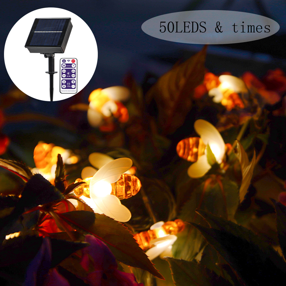 

Bee LED Solar Waterproof Garden-Curtain String Night Light, 501 Original
