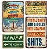 4PCS Wrod - Vintage Metal Signs Set - 20*30cm/30*40cm