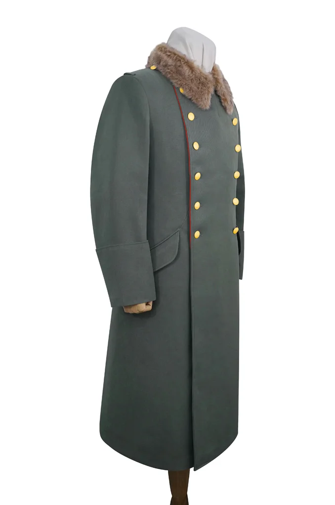   Wehrmacht German General Fur Collar Gabardine Greatcoat German-Uniform