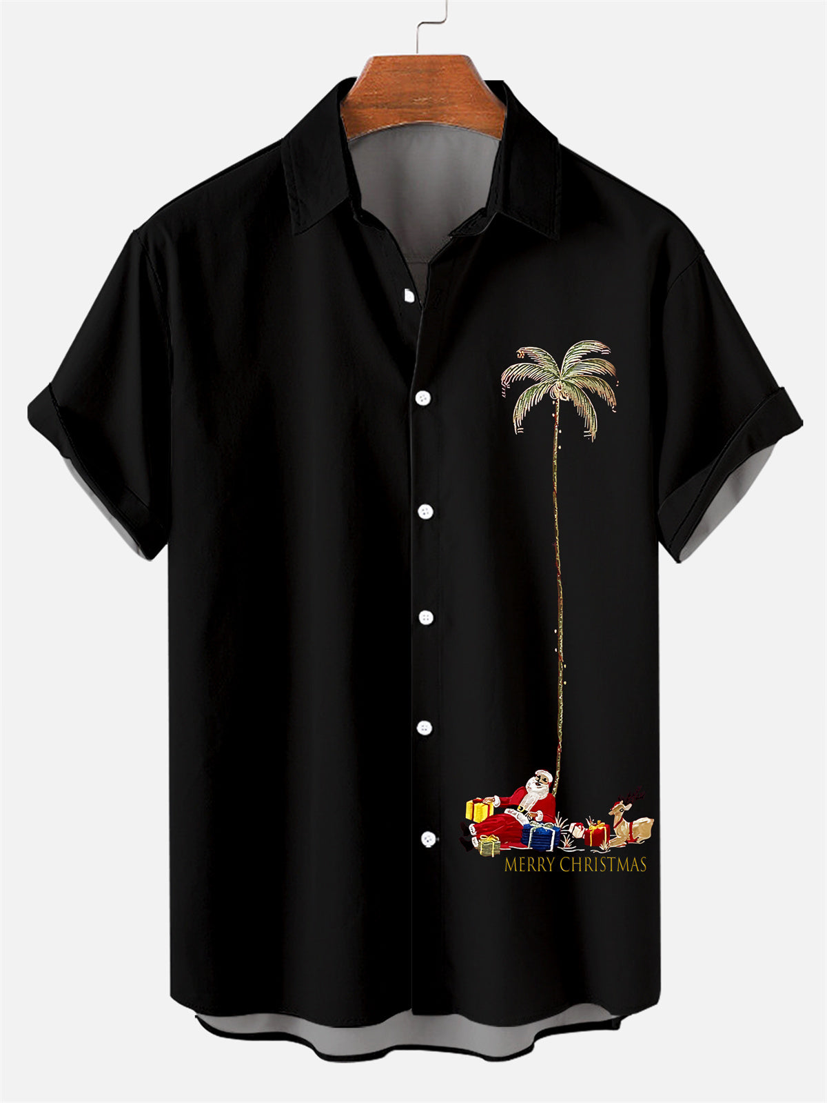 Men's Christmas Creative Design Short Sleeve Shirts PLUSCLOTHESMAN