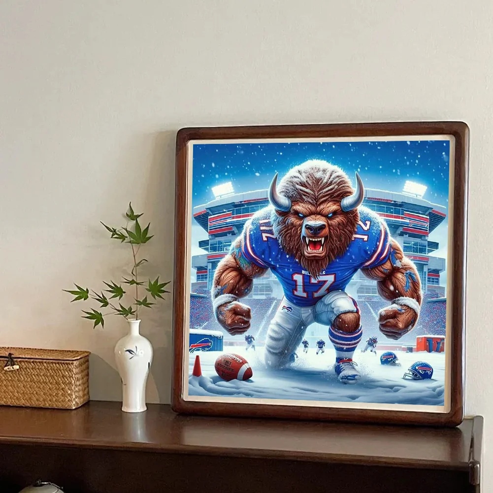 Diamond Painting - Full Round Drill - Buffalo Bills(Canvas|40*40cm)