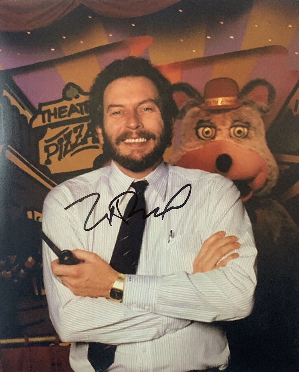 NOLAN BUSHNELL HAND SIGNED 8x10 Photo Poster painting CHUCK E CHEESE AUTOGRAPHED AUTHENTIC
