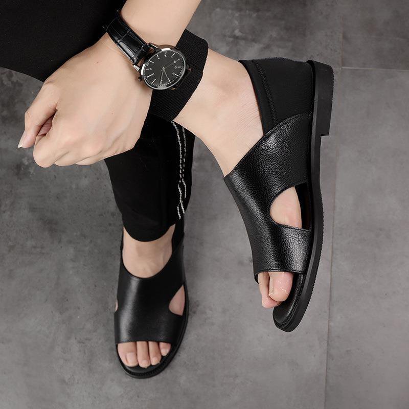 New men's genuien leather sandals